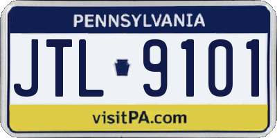 PA license plate JTL9101