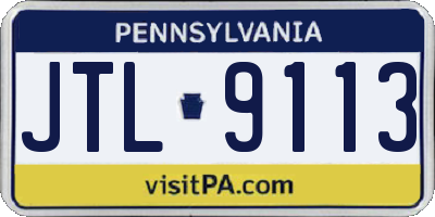 PA license plate JTL9113