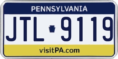 PA license plate JTL9119
