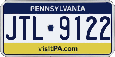 PA license plate JTL9122