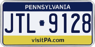 PA license plate JTL9128