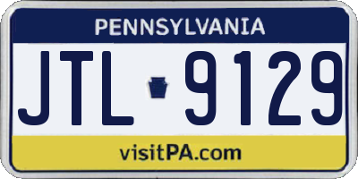 PA license plate JTL9129