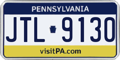 PA license plate JTL9130