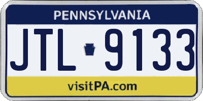 PA license plate JTL9133