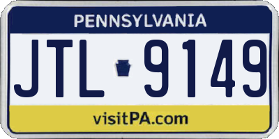 PA license plate JTL9149