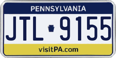PA license plate JTL9155