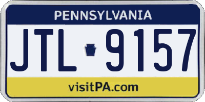 PA license plate JTL9157