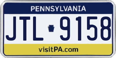 PA license plate JTL9158