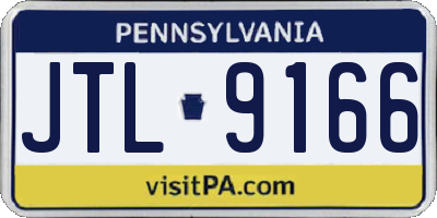 PA license plate JTL9166