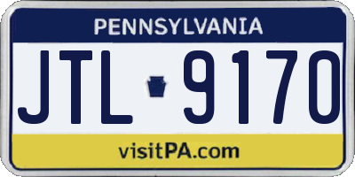 PA license plate JTL9170