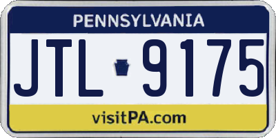 PA license plate JTL9175