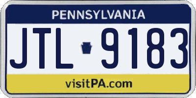 PA license plate JTL9183