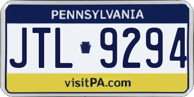 PA license plate JTL9294