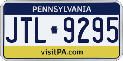 PA license plate JTL9295