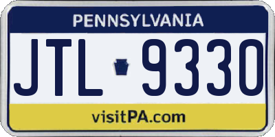 PA license plate JTL9330