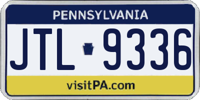 PA license plate JTL9336