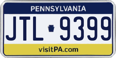 PA license plate JTL9399