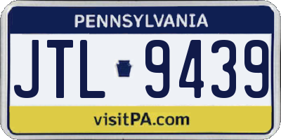 PA license plate JTL9439