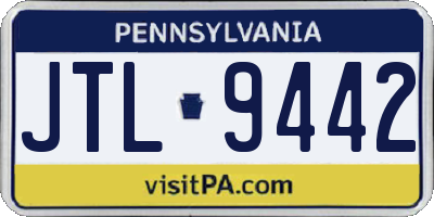 PA license plate JTL9442