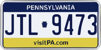 PA license plate JTL9473