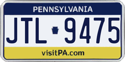 PA license plate JTL9475