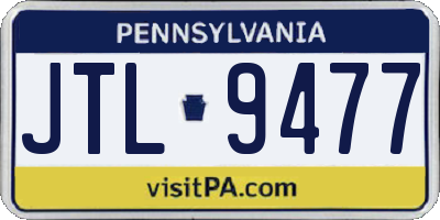PA license plate JTL9477