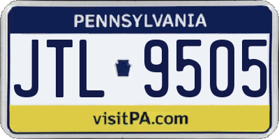 PA license plate JTL9505