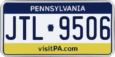 PA license plate JTL9506