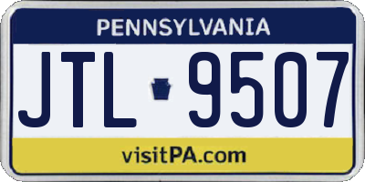 PA license plate JTL9507