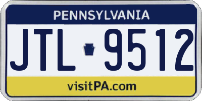 PA license plate JTL9512