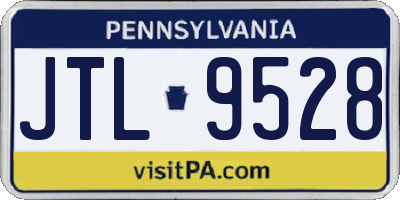 PA license plate JTL9528