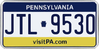 PA license plate JTL9530