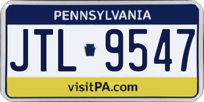PA license plate JTL9547