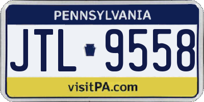 PA license plate JTL9558
