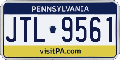 PA license plate JTL9561