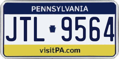 PA license plate JTL9564