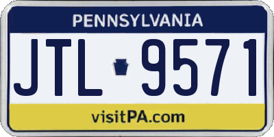 PA license plate JTL9571