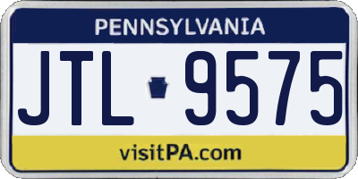 PA license plate JTL9575
