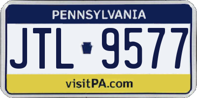 PA license plate JTL9577