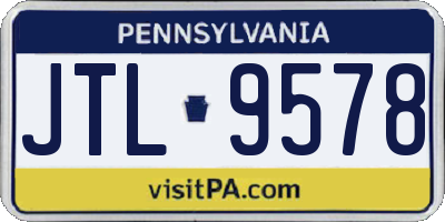 PA license plate JTL9578