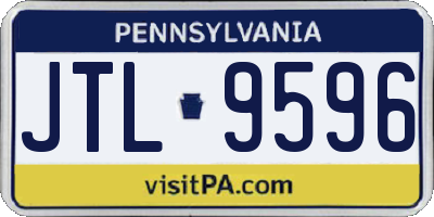 PA license plate JTL9596