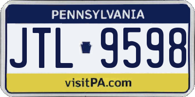 PA license plate JTL9598