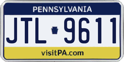 PA license plate JTL9611