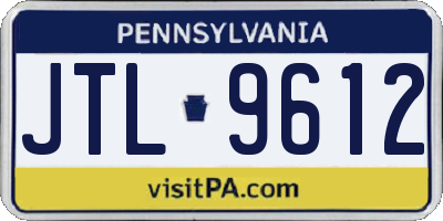 PA license plate JTL9612