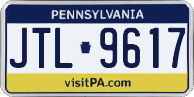 PA license plate JTL9617