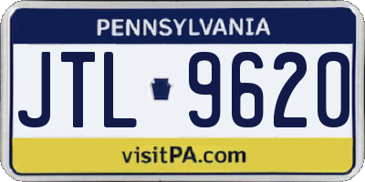 PA license plate JTL9620