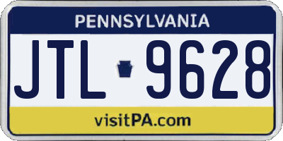 PA license plate JTL9628