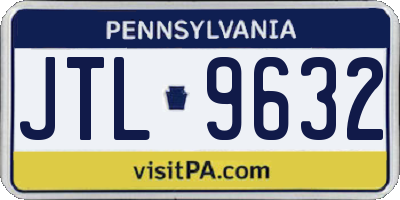 PA license plate JTL9632
