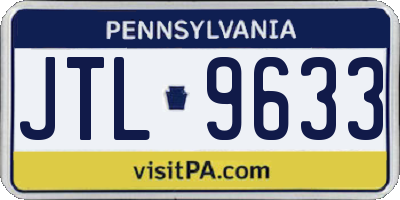 PA license plate JTL9633