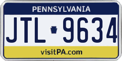 PA license plate JTL9634